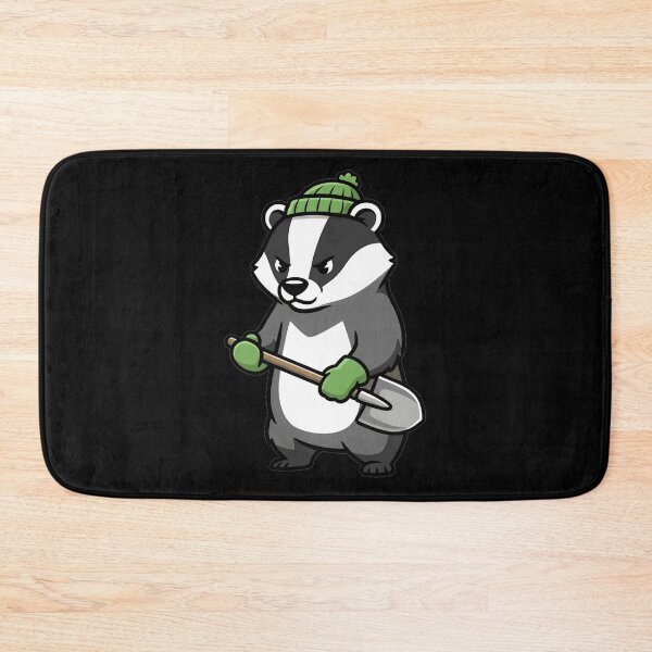 Item preview, Angry Badger Gardener with Shovel and Beanie designed and sold by k3rstman1.