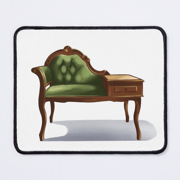 Item preview, Green chair with a built-in drawer placed on a plain background showcasing unique furniture design designed and sold by Ms. Iryna.