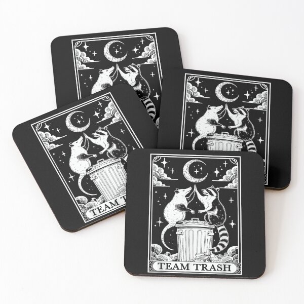 Item preview, Team Trash Opossum and Raccoon High Five Moon Tarot Card Aesthetic designed and sold by JiscoRomanela.