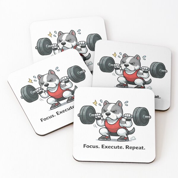 Item preview, Focus Execute Repeat Fitness Dog designed and sold by AlvelinaCP.