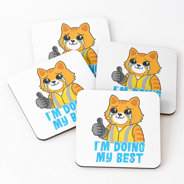 Item preview, Cat Coworker Swagazon Associate I'm Doing My Best Crying Cat designed and sold by MarkVHulings.