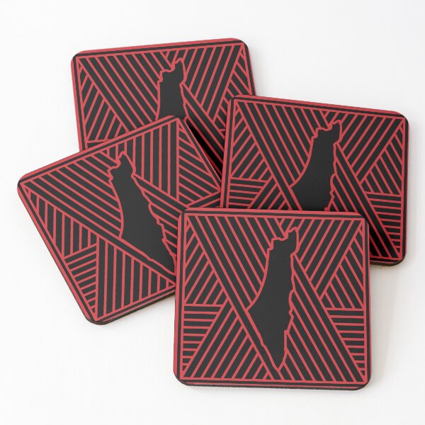Item preview, Palestinian Map Pattern Design All Freedom Roads Lead to Palestine -red designed and sold by Hurriyyatee.