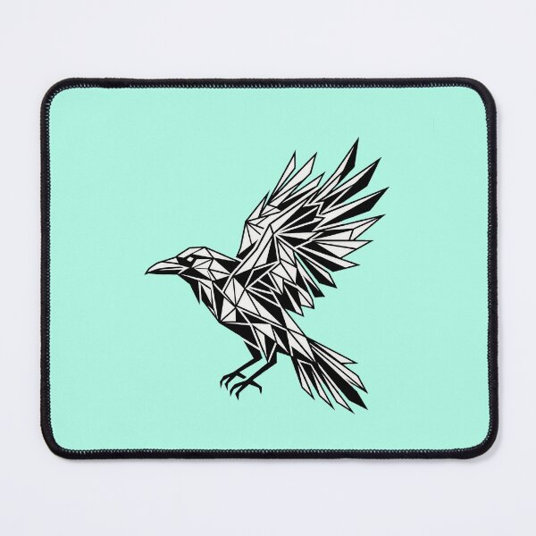 Item preview, The Abstract Raven | Obsidian Geometric Silhouette Art designed and sold by Studio77-Gothic.