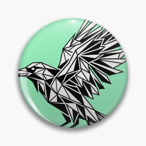 Item preview, The Abstract Raven | Obsidian Geometric Silhouette Art designed and sold by Studio77-Gothic.