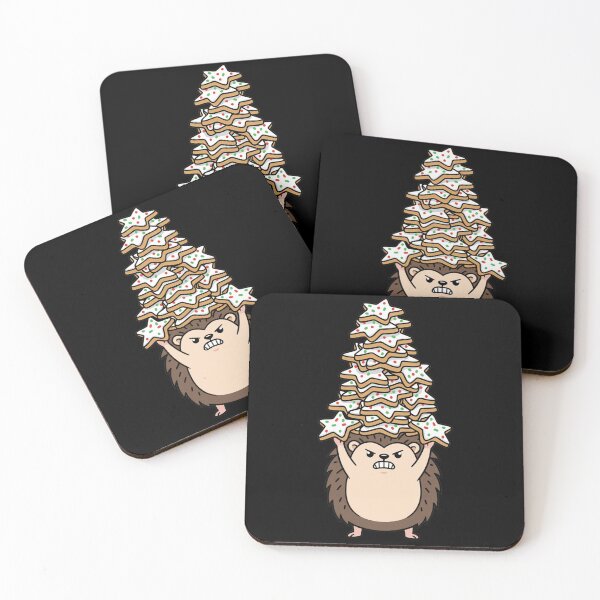 Item preview, Angry Hedgehog Holding Christmas Cookie Stack designed and sold by k3rstman1.
