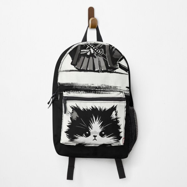 Item preview, Samurai Cat Cute Japanese Kawaii Ninja Kitty Sumi-e Style Graphic designed and sold by alber-garnell.