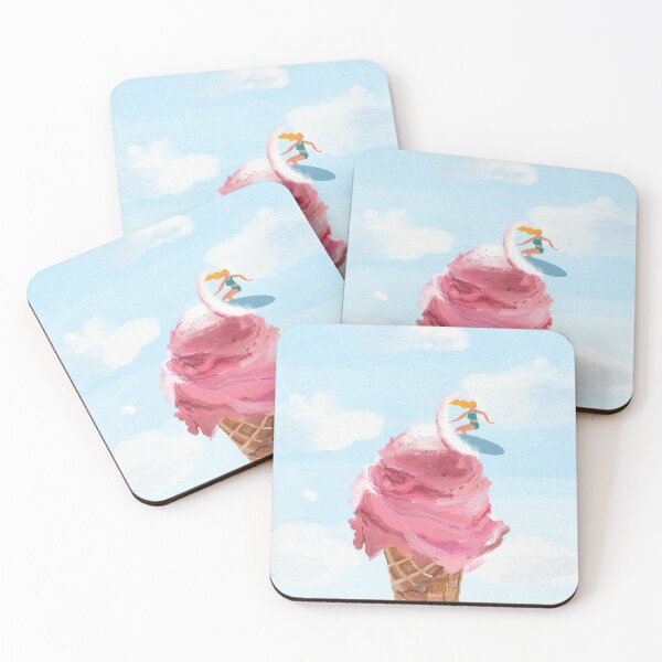 Item preview, Surfer on an ice cream. designed and sold by Litchiz.
