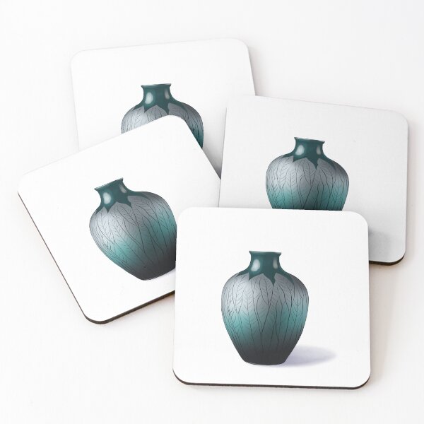 Item preview, Decorative vase with leaf designs on display in a bright room with natural light in the afternoon designed and sold by Ms. Iryna.