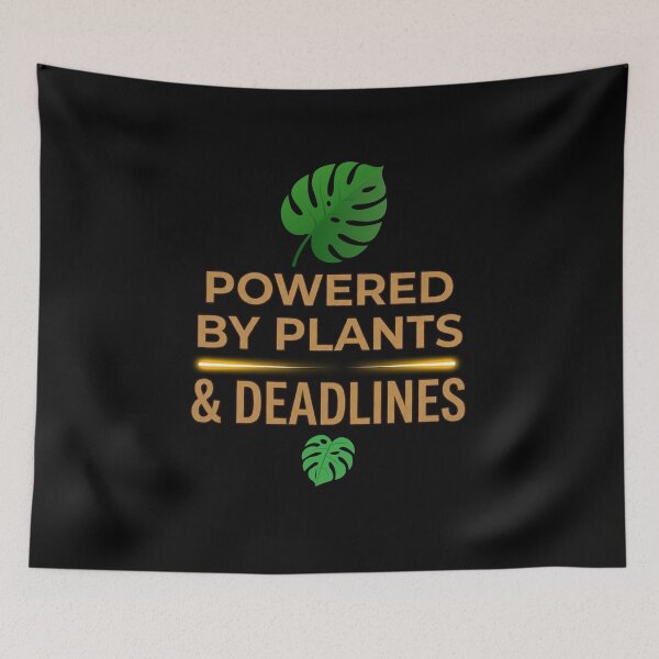 Item preview, Powered by Plants and Deadlines Funny Graduation Plant Mom 2026 designed and sold by Im-Ara.