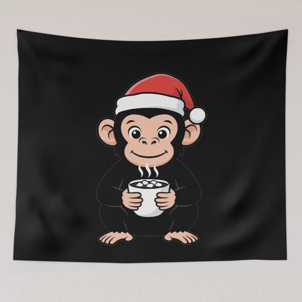 Item preview, Cute Christmas Monkey Drinking Hot Cocoa designed and sold by k3rstman1.