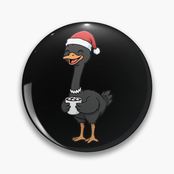 Item preview, Cute Christmas Ostrich Santa Hat Hot Cocoa designed and sold by k3rstman1.
