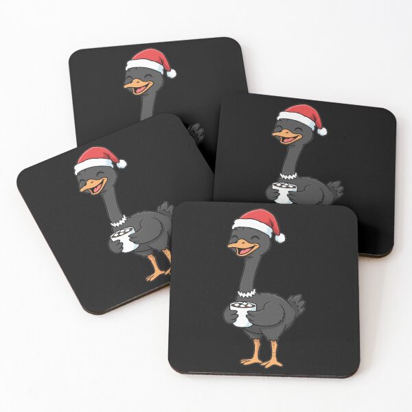 Item preview, Cute Christmas Ostrich Santa Hat Hot Cocoa designed and sold by k3rstman1.