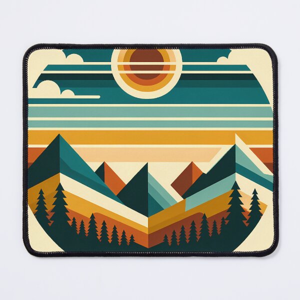 Item preview, Geometric Mountain Sunset Horizon designed and sold by InkSmithery.