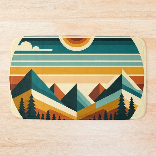 Item preview, Geometric Mountain Sunset Horizon designed and sold by InkSmithery.
