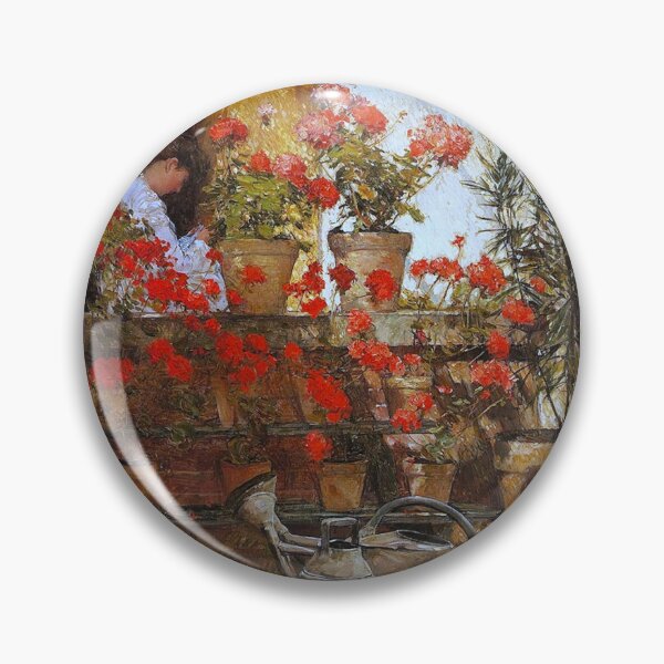 Item preview, Childe Hassam — Geraniums in Pots, American Impressionism, 1888 designed and sold by L'Atelier 1888.