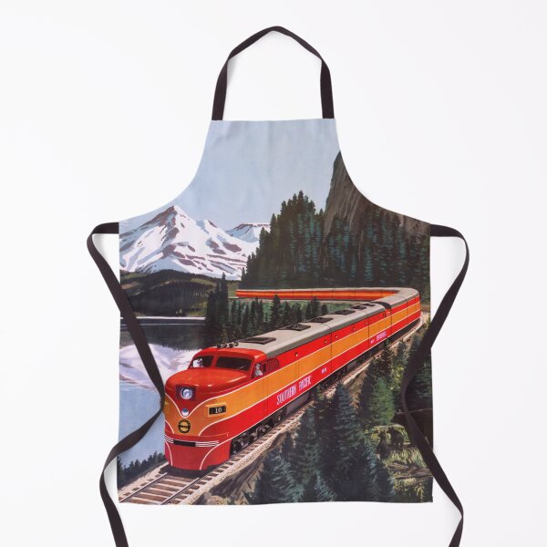 Item preview, Vintage Shasta Daylight Train Poster | Southern Pacific Railroad Art | Mid-Century Travel Decor | Scenic Mount Shasta Print designed and sold by artofuniverse.