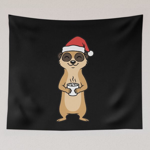 Item preview, Cozy Christmas Meerkat Drinking Hot Cocoa designed and sold by k3rstman1.