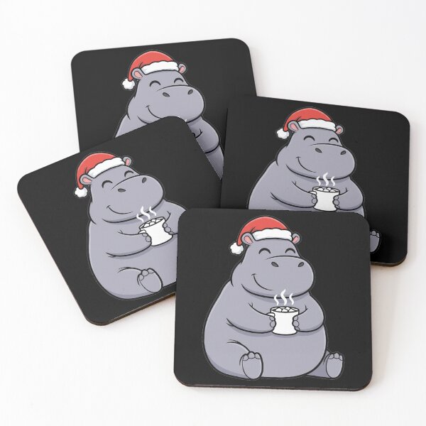 Item preview, Cute Christmas Hippo Drinking Hot Cocoa designed and sold by k3rstman1.