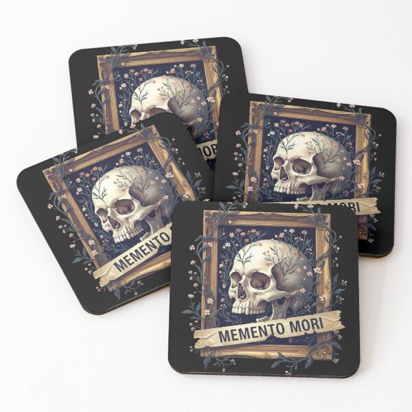 Item preview, Memento Mori Skull Flowers Dead Leaves and Flowers in Classical Frame designed and sold by nuel-art.