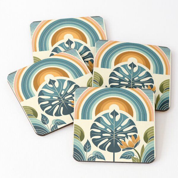 Item preview, Monstera Leaf with Rainbow Arches Botanical Design designed and sold by InkSmithery.
