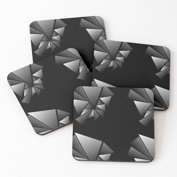 Item preview, Polished Chrome Geometric Shards - Industrial Abstract designed and sold by Typomuse-studio.