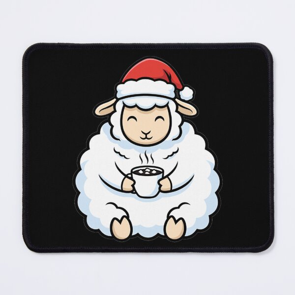 Item preview, Cute Christmas Sheep Santa Hat Hot Cocoa designed and sold by k3rstman1.