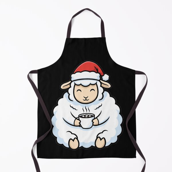Item preview, Cute Christmas Sheep Santa Hat Hot Cocoa designed and sold by k3rstman1.