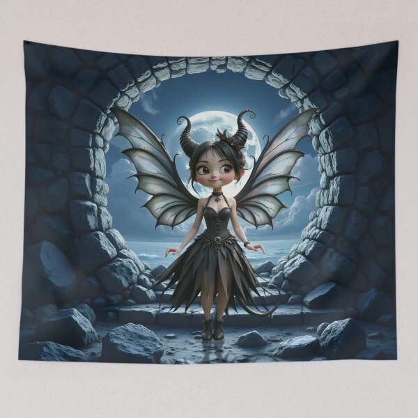 Item preview, Moonborn Little Shadow, the Cute Gothic Fairy  designed and sold by nicky2342.