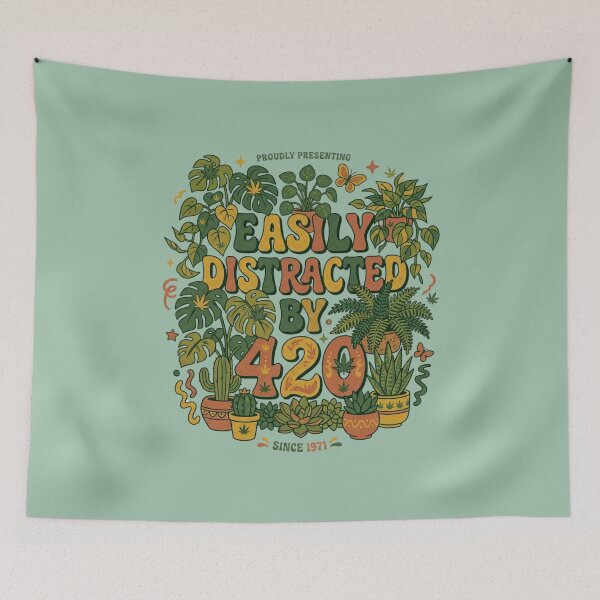 Item preview, Easily Distracted by 420 – Chill Humor Design, Relax Lifestyle  designed and sold by Im-Ara.
