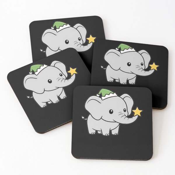 Item preview, Cute Christmas Elephant with Elf Hat and Star designed and sold by k3rstman1.