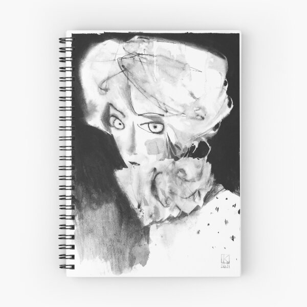 Item preview, Haunted Gaze – Abstract Ink Portrait designed and sold by KatyaPutilina.