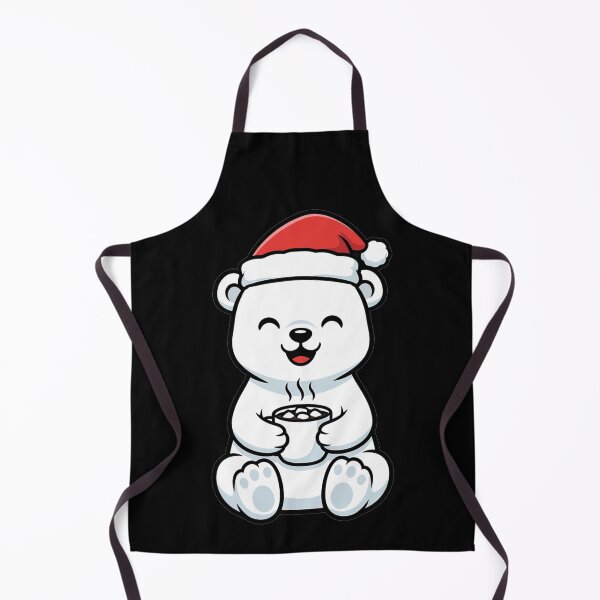 Item preview, Kawaii Polar Bear Christmas Santa Hat Cocoa designed and sold by k3rstman1.