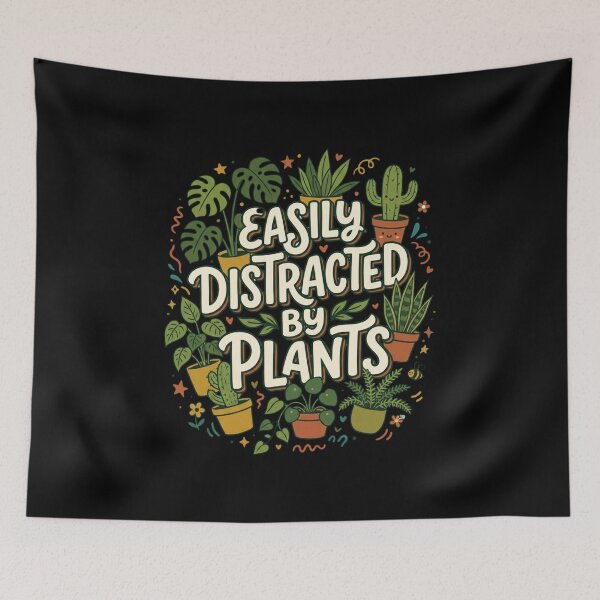Item preview, Easily Distracted by Plants – Funny Plant Lover, Plant Mom, Plant Dad designed and sold by Im-Ara.