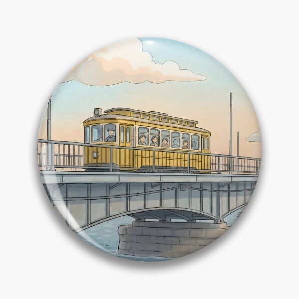 Item preview, Vintage Harvard Bridge Illustration - Sunset Over Charles River designed and sold by NeowArtStudio.