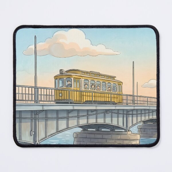 Item preview, Vintage Harvard Bridge Illustration - Sunset Over Charles River designed and sold by NeowArtStudio.