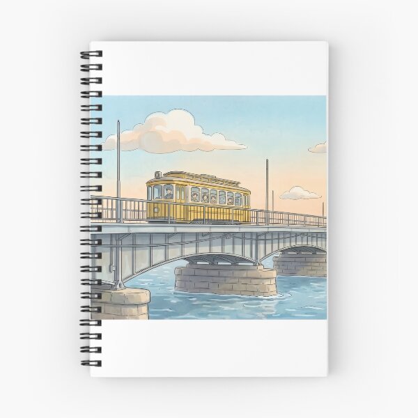 Item preview, Vintage Harvard Bridge Illustration - Sunset Over Charles River designed and sold by NeowArtStudio.