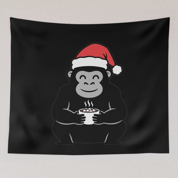 Item preview, Festive Christmas Gorilla Drinking Hot Cocoa designed and sold by k3rstman1.