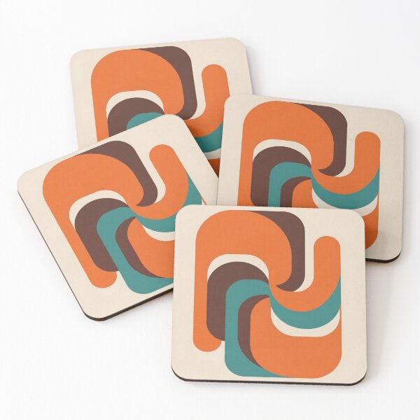 Item preview, Retro Flow in orange and turquoise designed and sold by Ozzy-G.
