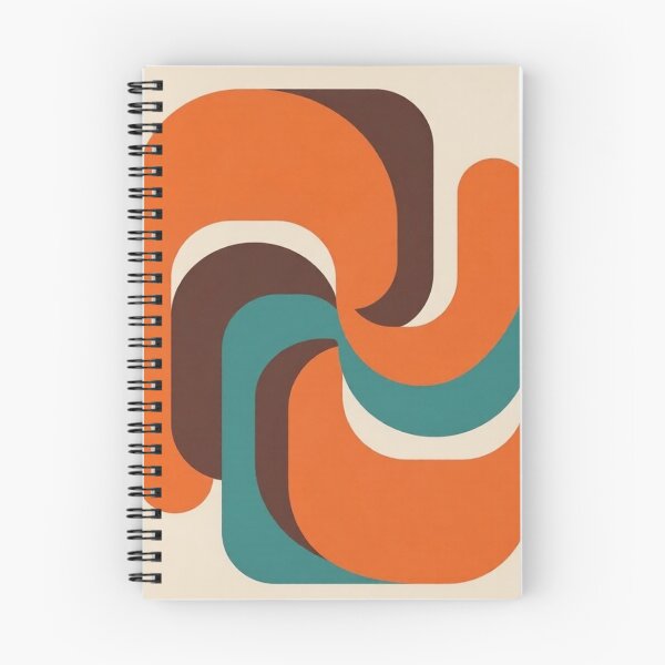 Item preview, Retro Flow in orange and turquoise designed and sold by Ozzy-G.