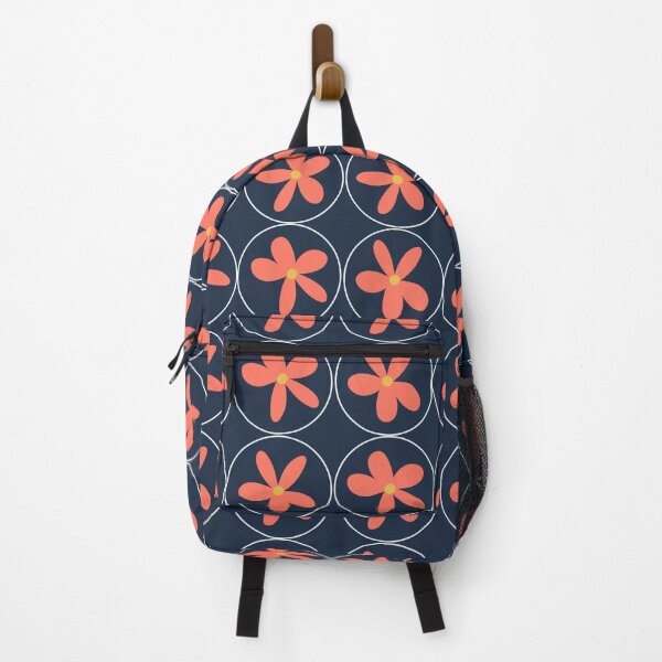 Item preview, Retro Navy Floral Pattern | Bold 70s Aesthetic Flower Design designed and sold by PetiteEthos.