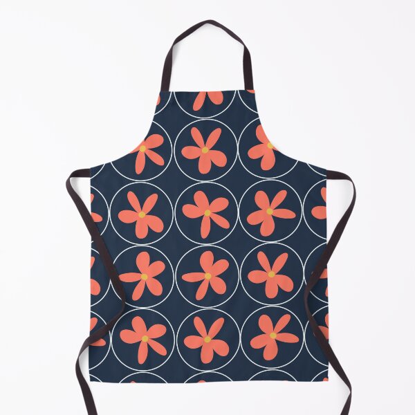 Item preview, Retro Navy Floral Pattern | Bold 70s Aesthetic Flower Design designed and sold by PetiteEthos.