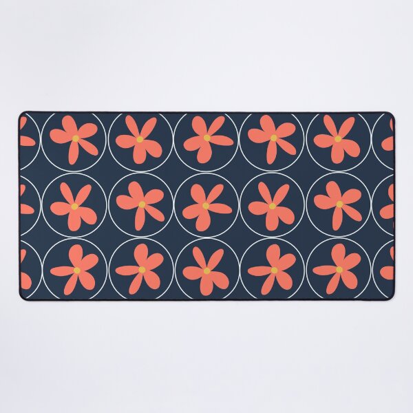 Item preview, Retro Navy Floral Pattern | Bold 70s Aesthetic Flower Design designed and sold by PetiteEthos.