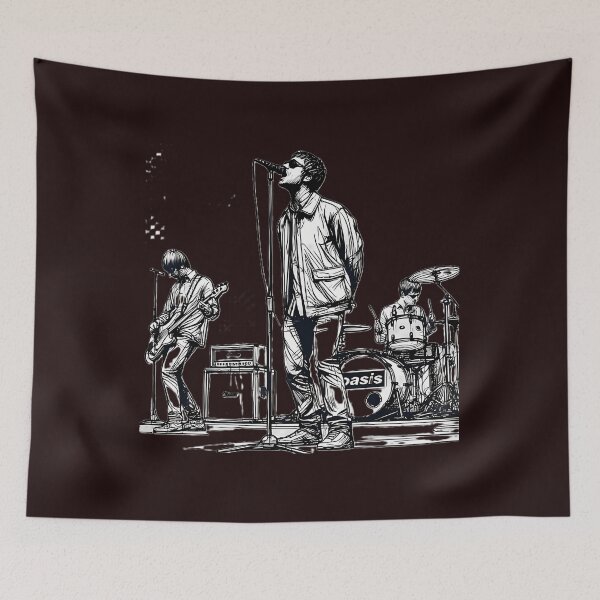 Item preview, Minimalist Line Art Of Oasis-Performing Britpop Band designed and sold by Black-Montana.