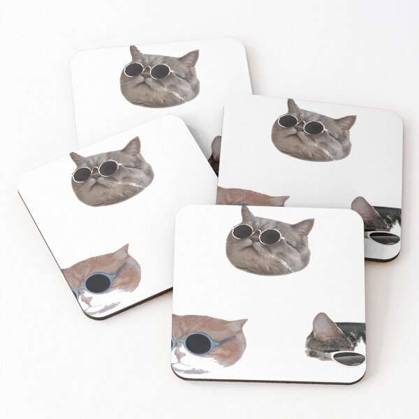 Item preview, Cool Kitties Sticker-pack Sticker designed and sold by Cloverfoxxo.