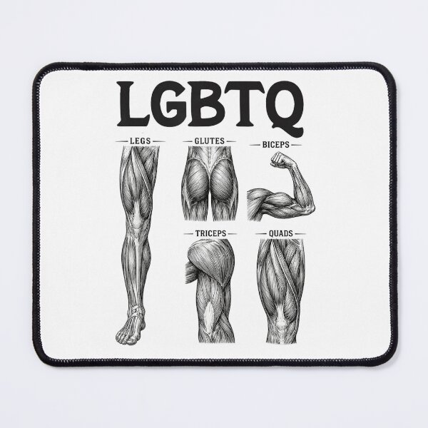 Item preview, LGBTQ Legs Glutes Biceps Triceps Quads Gym Lover Workout designed and sold by ZalcArtStore.