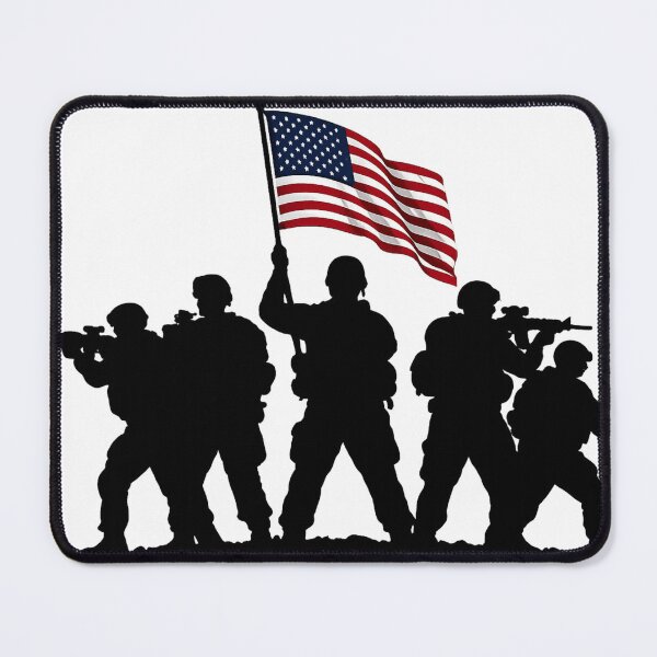 Item preview, USA Independence Day Soldier Silhouette Patriotic Flag Design designed and sold by RolMerch.