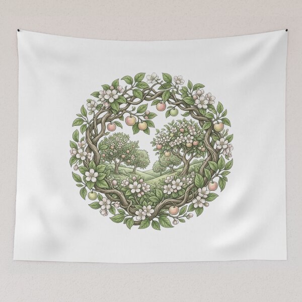 Item preview, Spring Apple Orchard Blossom Mandala designed and sold by MoonSoul Studio.