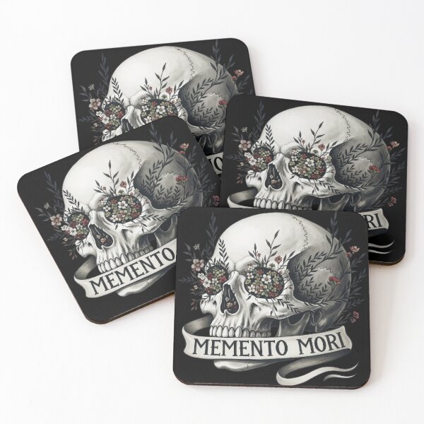 Item preview, Memento Mori Skull Flowers Dead Leaves and Flowers designed and sold by nuel-art.