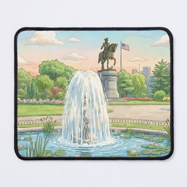 Item preview, George Washington Statue Springtime Illustration designed and sold by NeowArtStudio.