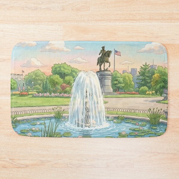 Item preview, George Washington Statue Springtime Illustration designed and sold by NeowArtStudio.